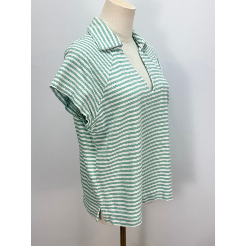 Free Assembly Striped T-Shirt Bundle Yellow Ringer Tee & Green V-Neck Terry Top - Picture 16 of 16